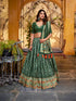 Green Color Tasar Silk Lehenga 