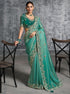 Green Premium Zari Tissue Silk Bridal Saree 