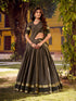 Grey Color Chex With Zari weaving Work Chettinad Cotton Lehenga Choli 