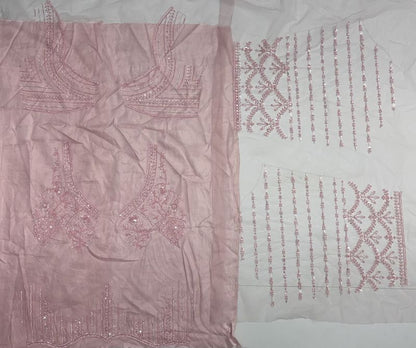 Pink Pure Heavy Net Motif Handwork Zari Sequins Work Bridal Lehenga Choli