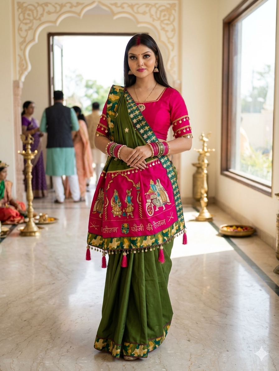 Green Pure Soft Rangoli Silk Embroidery Work Panter Patola Saree