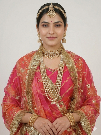 Yellow Pure Semi Georgette Gotta Patti Rajasthani Rajputi Lehenga Choli