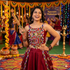 Maroon Pure Soft Cotton Thread with Kaudi Hand Mirror Work Navratri Blouse