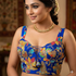 Blue Pure Heavy Banarasi Position Work Corset Style Blouse