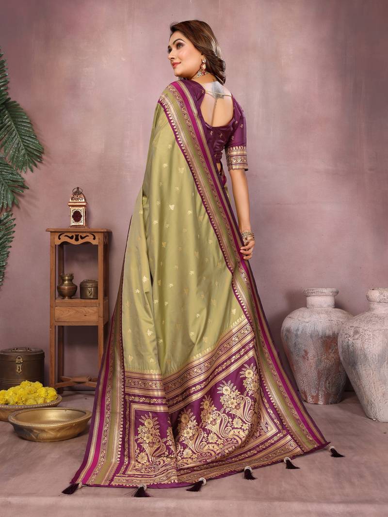 Green Pure Handloom Kalamkari Silk Saree Kalamkari Saree Anant Tex Exports Pvt.Ltd..