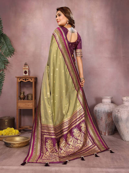 Green Pure Handloom Kalamkari Silk Saree Kalamkari Saree Anant Tex Exports Pvt.Ltd..