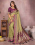 Green Pure Handloom Kalamkari Silk Saree Kalamkari Saree Anant Tex Exports Pvt.Ltd..