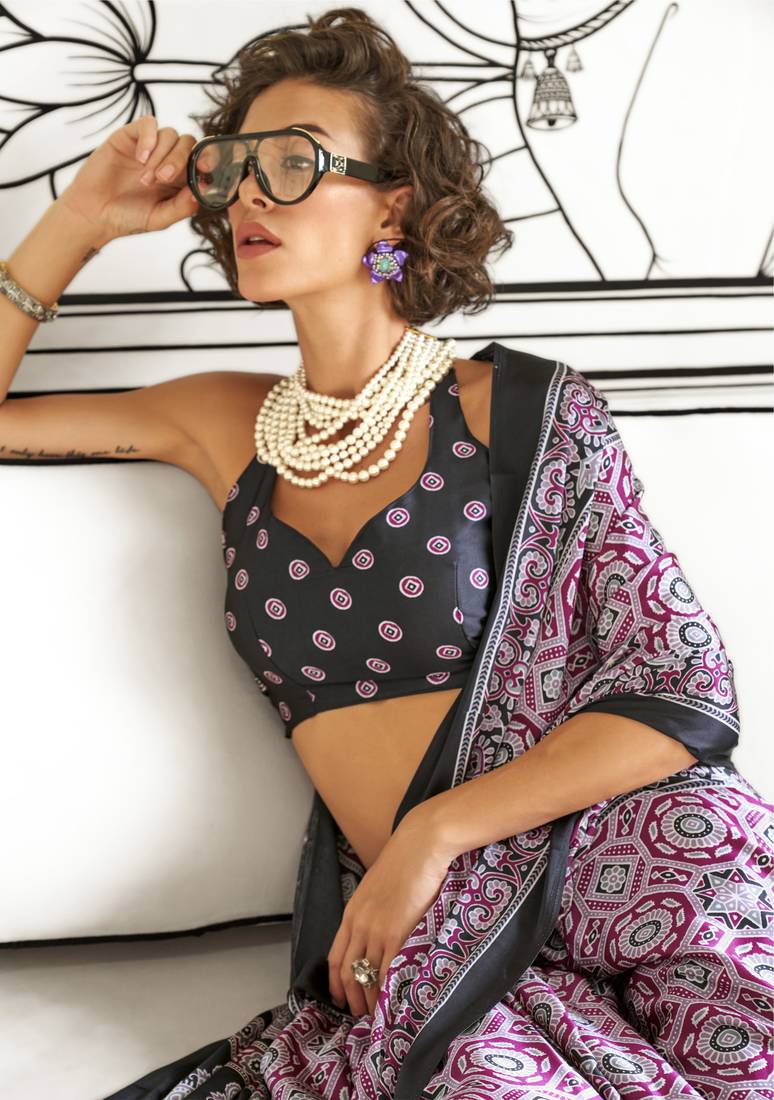 Ajrakh Saree