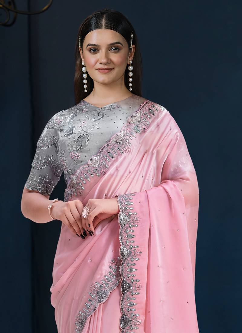 Crepe Satin Saree