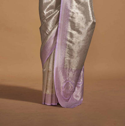 Lavender Woven Kanjivaram Banarasi Silk Saree Kanjivaram Saree Anant Tex Exports Pvt.Ltd..