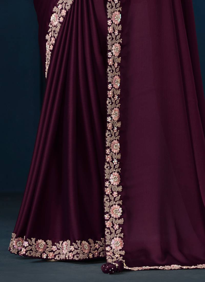 Satin Saree