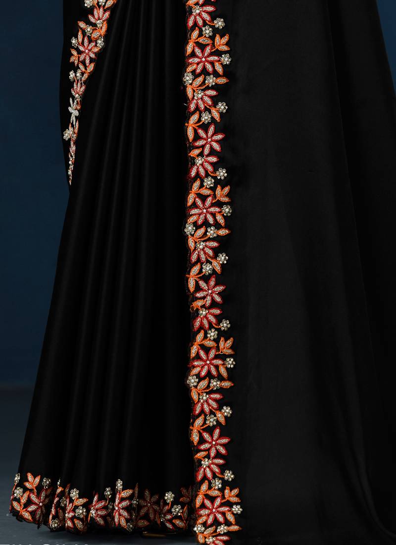 Crepe Satin Silk Saree