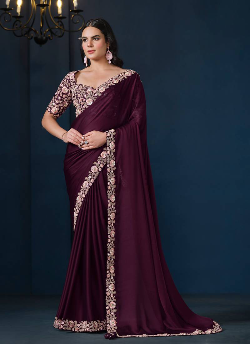 Satin Saree