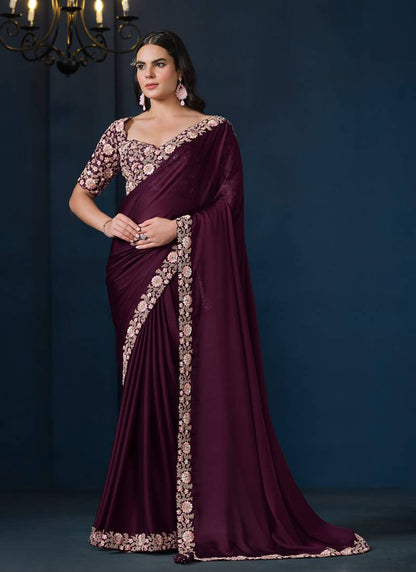 Satin Saree