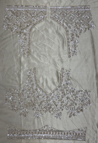 Golden Pure Soft Net Heavy Embroidery Work Bridal Lehenga 
