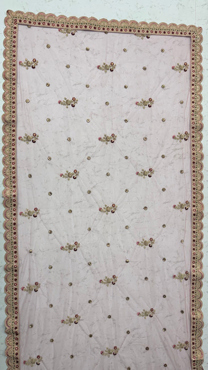 Pink Pure Soft Gadhwal Silk Heavy Embroidery Work Bridal Lehenga Choli