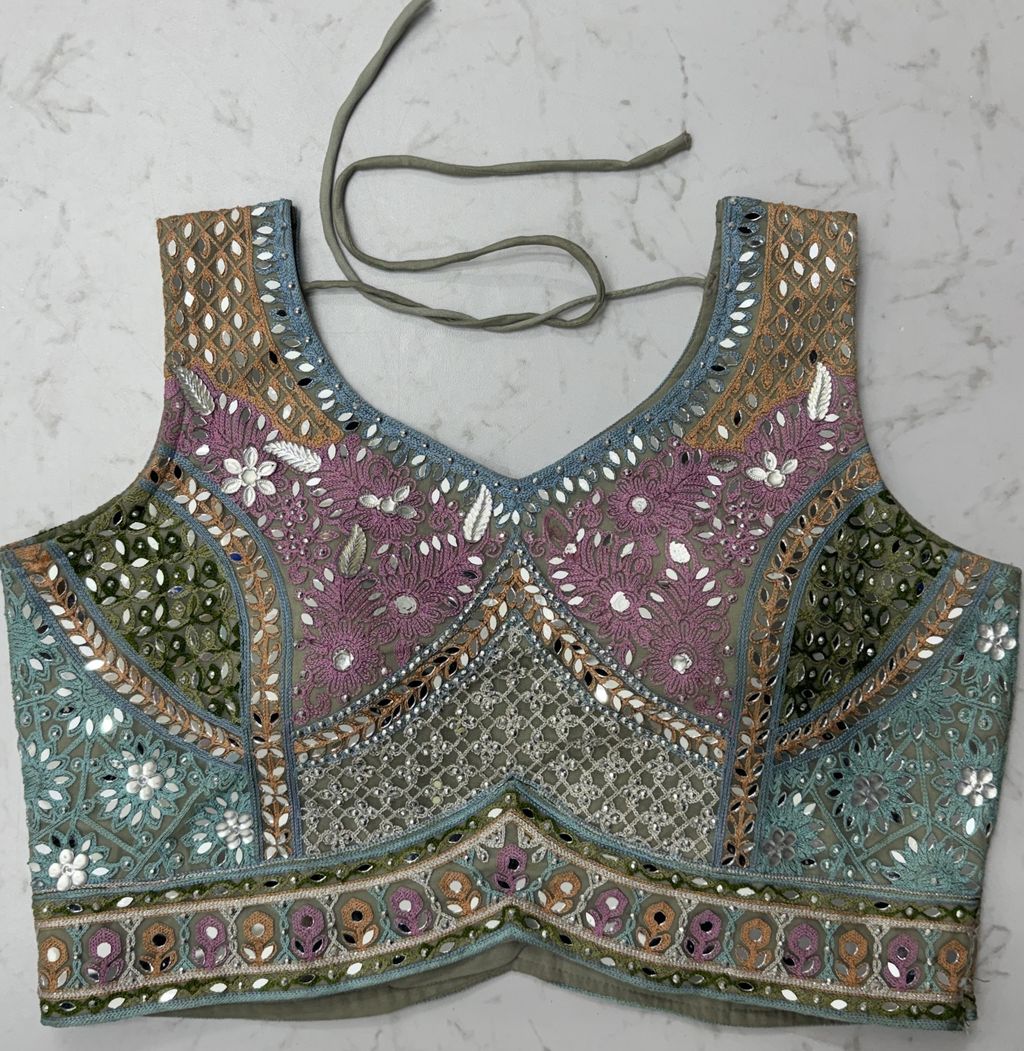 Multicolor Pure Soft Net Heavy Embroidery Work Bridal Lehenga