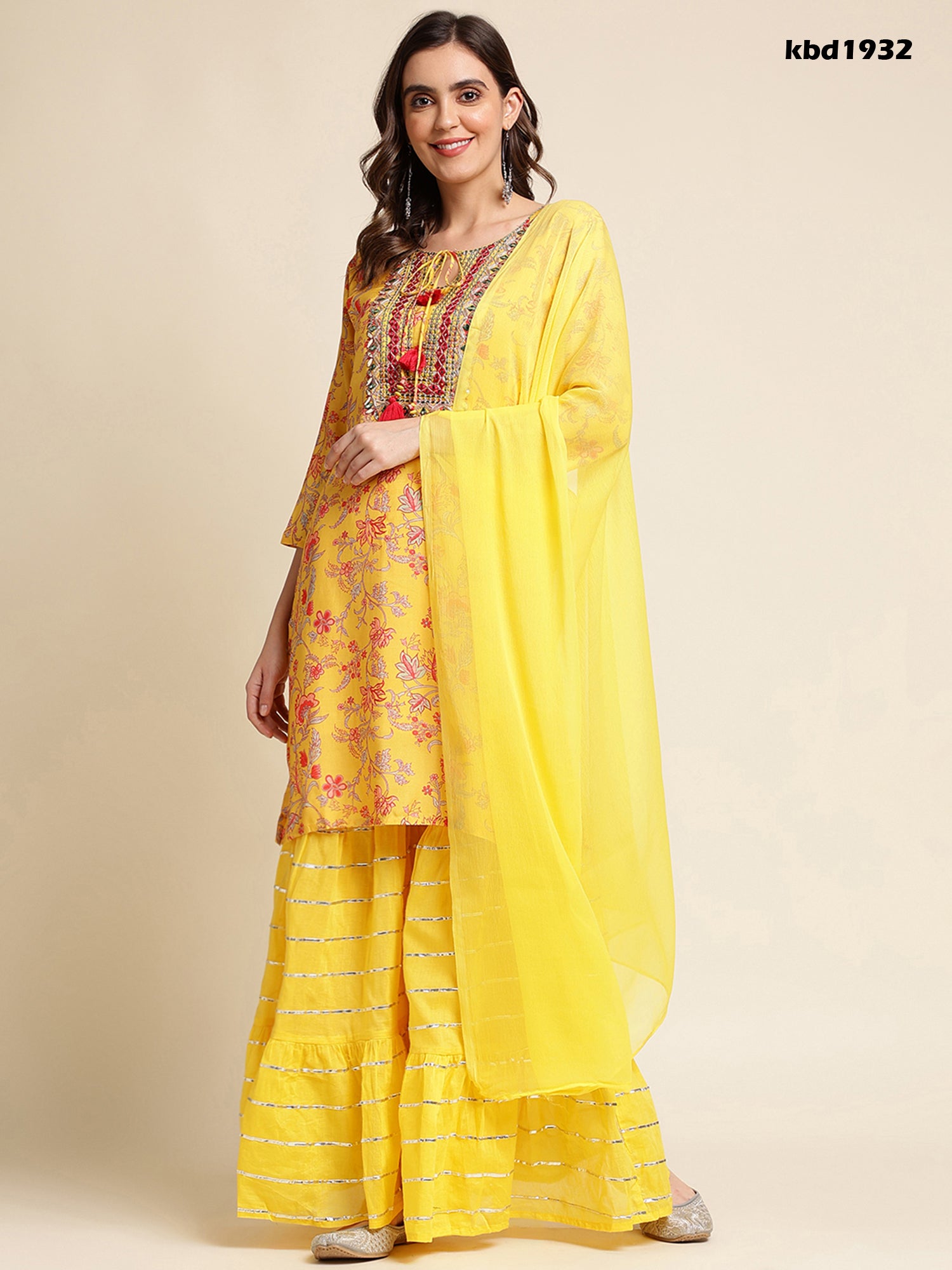 DISHA VOL 03 FESTIVE WEAR KURTI D.NO. KBD1932