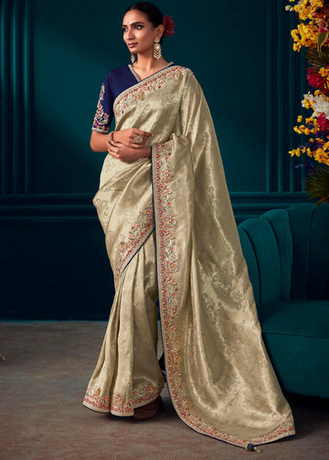 Beautiful Designer Rodeo Dust Banarasi Kanjivaram Wedding Saree