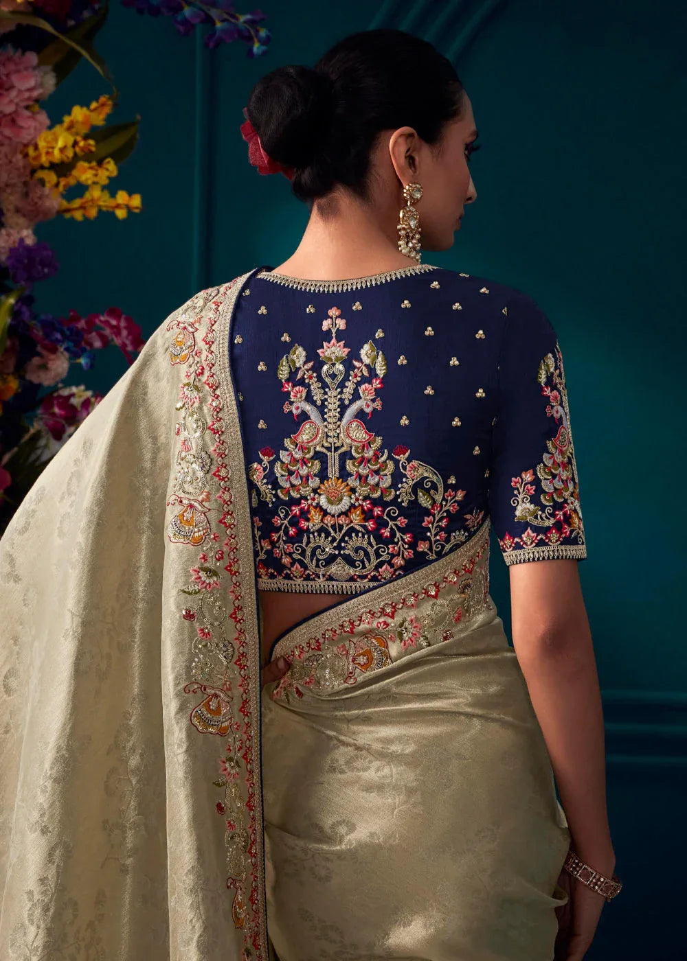 Beautiful Designer Rodeo Dust Banarasi Kanjivaram Wedding Saree