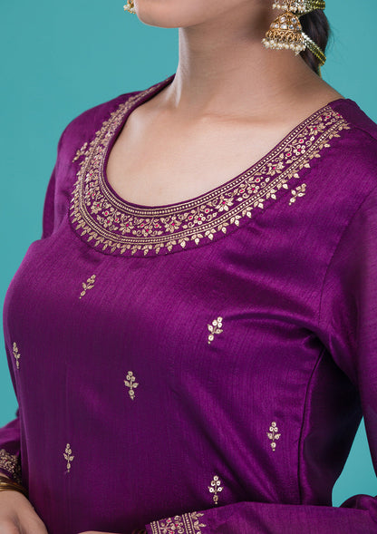 sharara set for women in purple