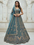 Firozi Pure Soft Orgenza Sequins Work Bridal Lehenga Choli Organza Lehenga Choli Anant Tex Exports Pvt.Ltd..