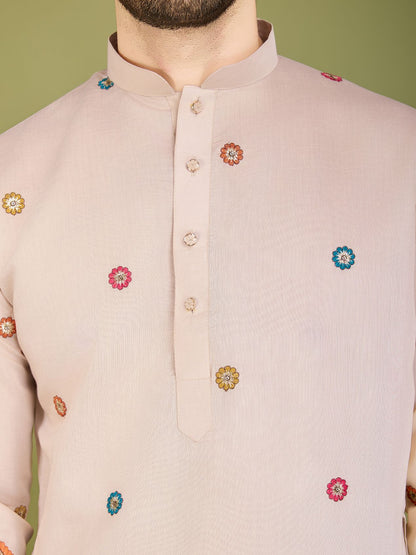 Ivery Colour Viscose Silk Heavy Thread Work Kurta Payjama