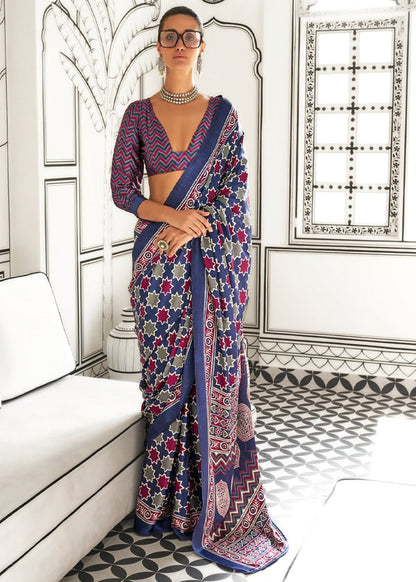 Ajrakh Saree