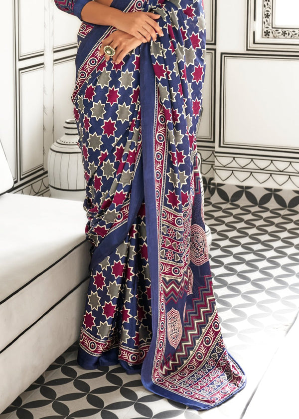 Ajrakh Saree