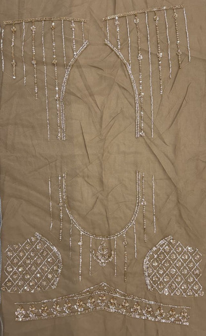 Chiku Pure Heavy Net Motif Handwork Zari Sequins Work Bridal Lehenga Choli