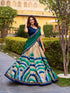 Navy Blue Color Tie And Dye Printed Tasar Silk Lehenga Choli 