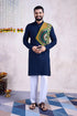 Navy Blue Navratri Special Designer Embroiered Kurta for Men&