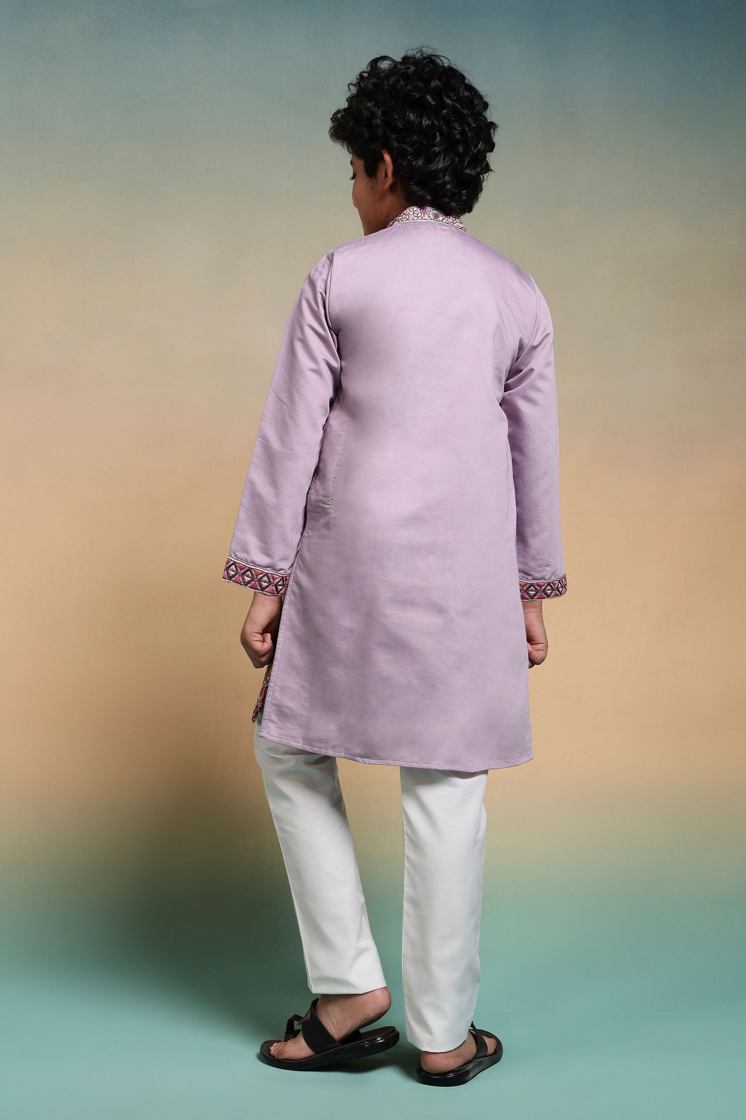 Lavendor Pure Viscose Silk Kids Boy Kurta Pajama 