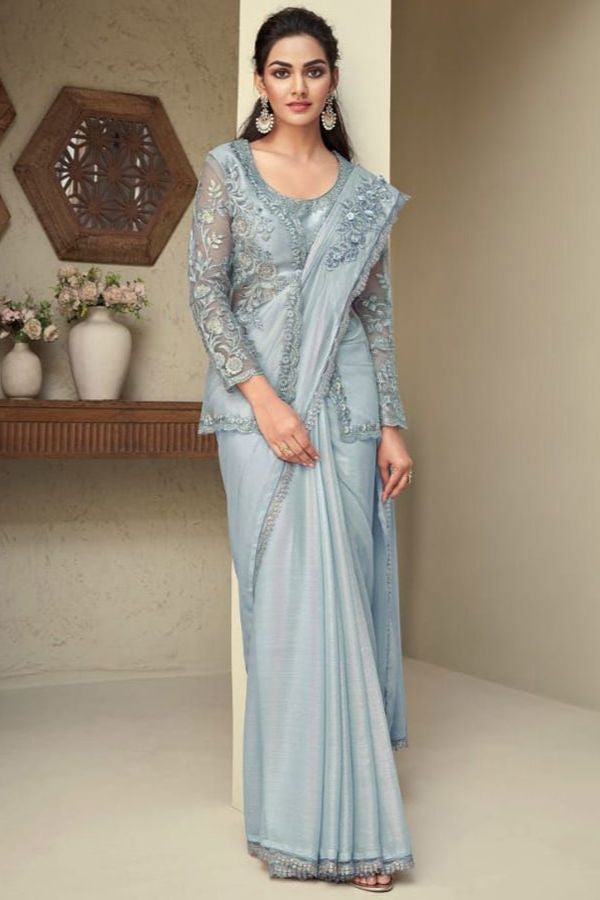 Beautiful Designer Party Wear important Silk Saree