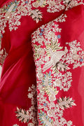 Close up of Red Pure Soft Jimmy Choo Saree