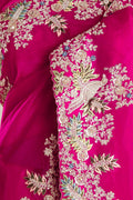 Close up of Rani Pink Jimmy Choo Saree