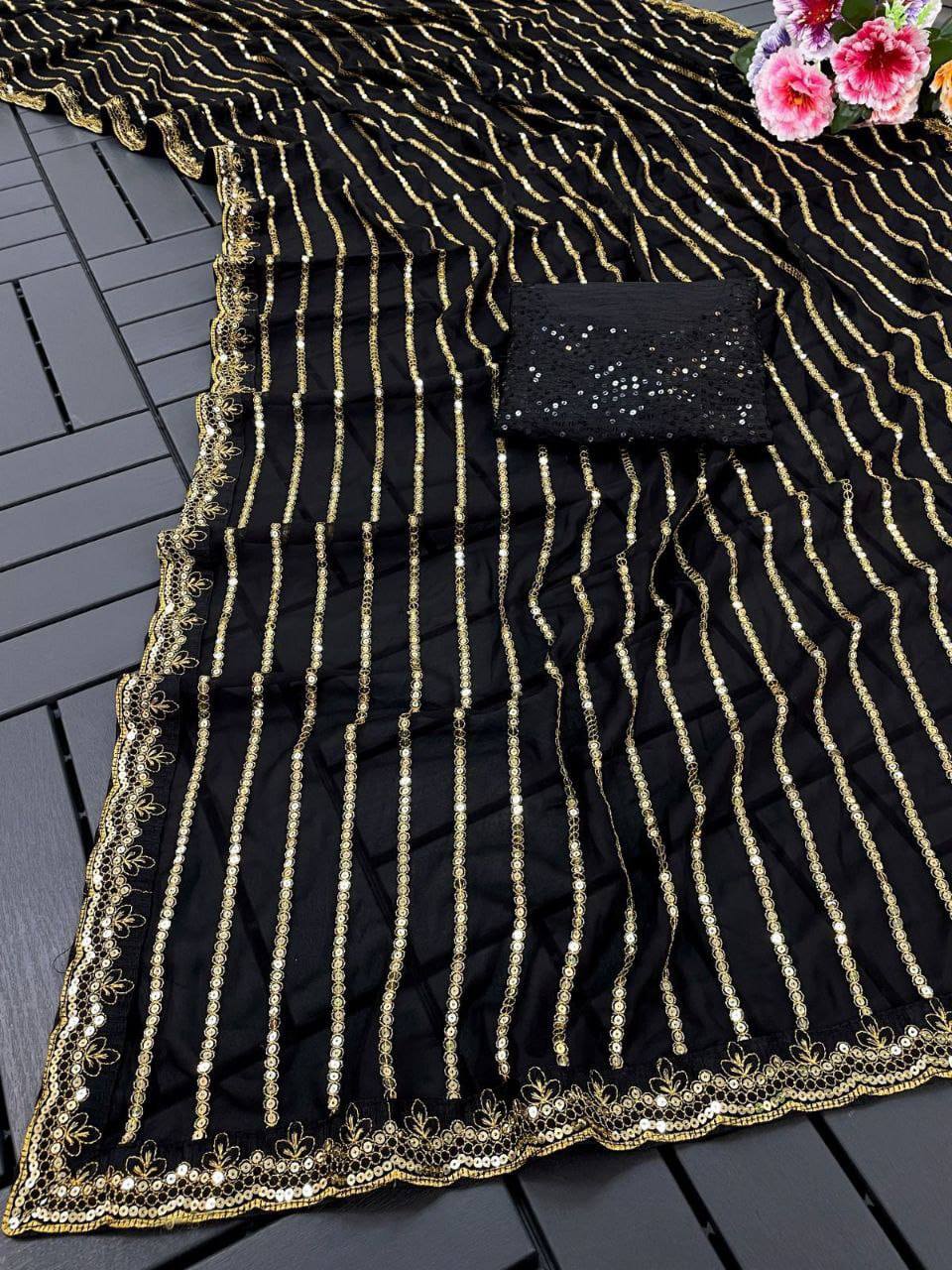 Sequins Saree