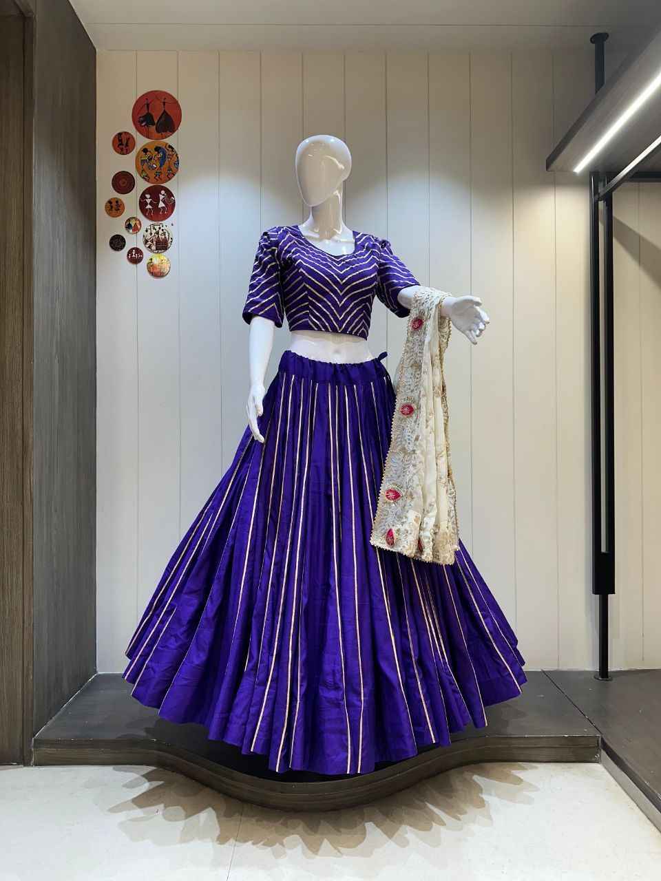 Royal Purple Cotton Silk Chaniya Choli for Women