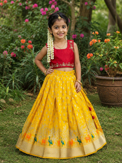 Pure Silk Kids Lehenga Choli