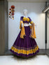 Royal Purple & Mustard Navratri Chaniya Choli with 8 Meter Flare