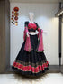 Black & Pink Designer Garba Chaniya Choli with 8 Meter Flare
