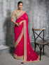 Pink Premium Zari Tissue Silk Bridal Saree 