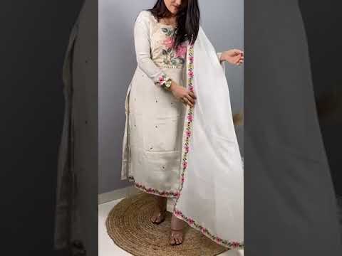 Beautiful Designer Party Wear Silk Salwar Suit