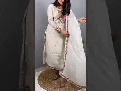 Beautiful Designer Party Wear Silk Salwar Suit