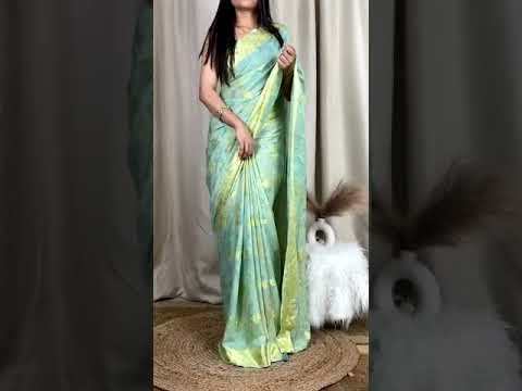 Party Wear Beautiful Cotton Jacquard Saree