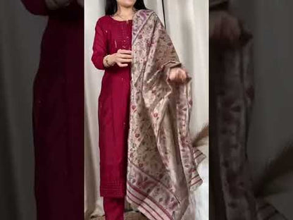 Party Wear Fancy Cotton Silk stunning Suit