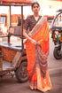 Gajji Lagdi Patrta Silk Saree