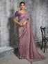 Lavender Purple Premium Zari Tissue Silk Bridal Saree 