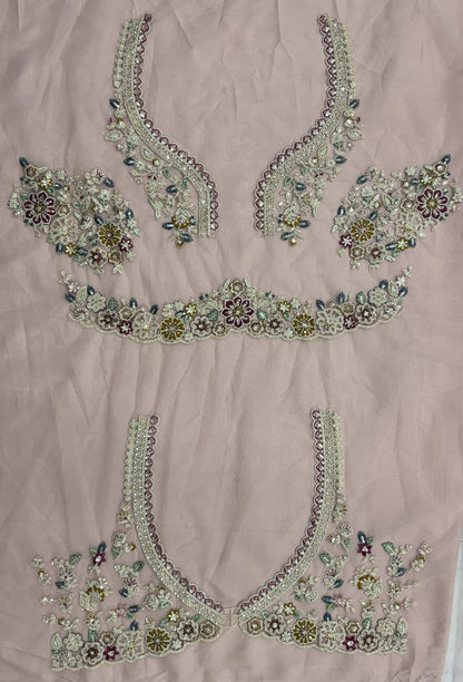 Pink Pure Heavy Net Sequins Sequins Zari Embroidery Work Net Bridal Lehenga Choli