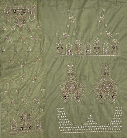 Pista Pure Soft Heavy Net Sequins Embroidery Work Bridal Lehenga 